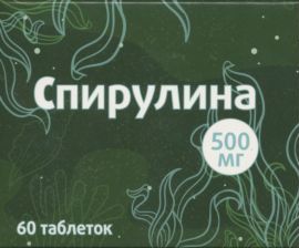 Спирулина 500мг, таблетки 60 шт БАД Спирулина 500мг, таблетки 60 шт БАД