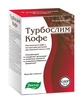 Турбослим кофе, пакет-саше 2г, 10 шт БАД