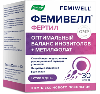 Фемивелл Фертил, порошок массой 2г стик 30шт БАД 