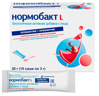 Нормобакт L порошок для приема внутрь, саше 3г ,10 шт БАД