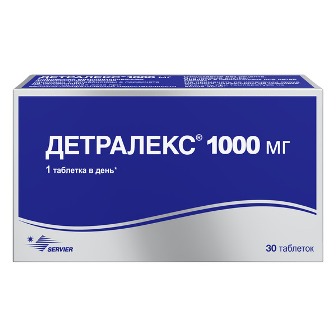 Детралекс, таблетки, покрытые пленочной оболочкой 1000мг, 30 шт