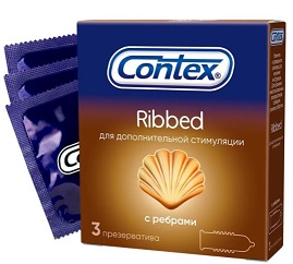 Купить contex (контекс) презервативы ribbed с ребрышками 3шт в Арзамасе