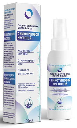 Активатор роста волос с никотиновой кислотой лосьон 100 мл Активатор роста волос с никотиновой кислотой лосьон 100 мл