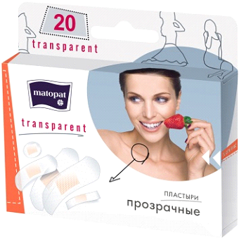Matopat Transparent (Матопат) пластырь, 20 шт Matopat Transparent (Матопат) пластырь, 20 шт