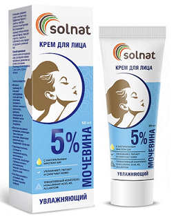 Solnat (Солнат) крем для лица увлажняющий мочевина 5% 50 мл