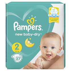 Купить pampers new baby (памперс) подгузники 2 мини 4-8кг, 27шт в Арзамасе