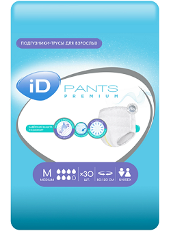 Айди (iD) Pants Premium Подгузники-трусы для взрослых размер M 30шт