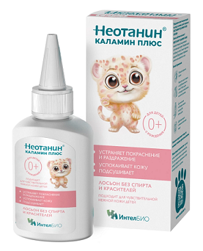 Неотанин Каламин плюс лосьон, флакон 100мл Неотанин Каламин плюс лосьон, флакон 100мл