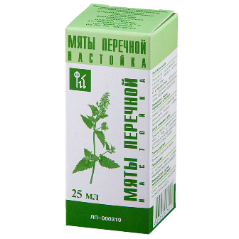 Мята перечная настойка, флакон 25мл Мята перечная настойка, флакон 25мл