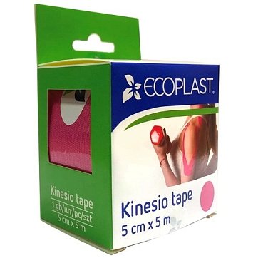 Ecoplast лента фиксирующая Кензио Тейп 5см х 5м розовый