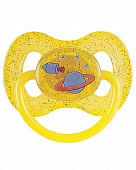 Купить canpol (канпол) пустышка круглая латексная 6-18 месяцев space желтая 1 шт в Арзамасе
