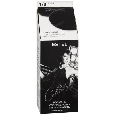 Купить estel (эстель) краска-уход для волос celebrity тон 1/0 черный в Арзамасе