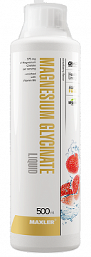 Maxler Магний глицинат, жидкость клубника, флакон 500мл БАД