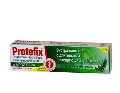 Купить протефикс (protefix) крем для фиксации зубных протезов алоэ вера 40мл в Арзамасе