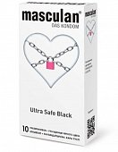 Купить masculan (маскулан) презервативы утолщенные черного цвета black ultra safe 10шт в Арзамасе
