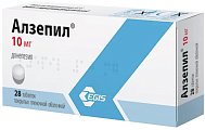 Купить алзепил, таблетки, покрытые пленочной оболочкой 10мг, 28 шт в Арзамасе