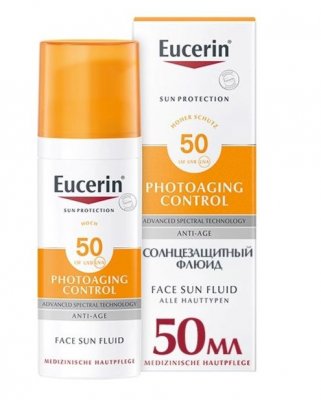 Купить eucerin photoaging control (эуцерин) флюид для лица солнцезащитный 50 мл spf50+ в Арзамасе
