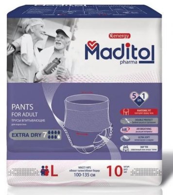 Купить мадитол (maditol) трусы для взрослых  размер l, 10 шт в Арзамасе