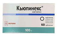 Купить кьюпинекс, таблетки, покрытые пленочной оболочкой 100мг, 60 шт в Арзамасе