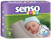 Купить senso baby (сенсо бейби) подгузники для детей с кремом - бальзамом, размер 2 (3-6кг), 26 шт в Арзамасе