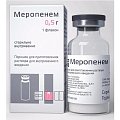 Купить меропенем, порошок для приготовления раствора для внутривенного введения 500мг, флакон в Арзамасе