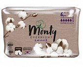 Купить monty (монти) ultra soft overnight прокладки ночные, 6 шт в Арзамасе