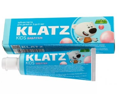 Купить klatz (клатц) зубная паста мимимишки для детей 3-6лет бабл гам, 40мл в Арзамасе