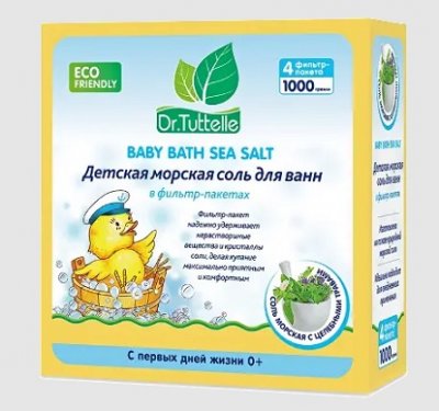 Купить dr.tuttelle (доктор туттелле) соль для ванны морская детская с целебными травами, 1000г в Арзамасе