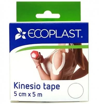 Купить ecoplast лента фиксирующая кензио тейп 5см х 5м белый в Арзамасе