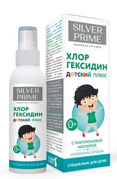 (SilverPrime) СильверПрайм Хлоргексидин Плюс, лосьон для кожи детей с экстрактом ромашки и ионами серебра Опека, спрей 100мл