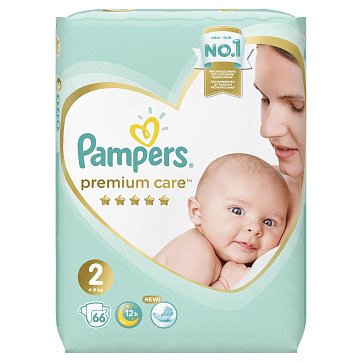 Pampers Premium Care (Памперс) подгузники 2 мини 4-8кг, 66шт