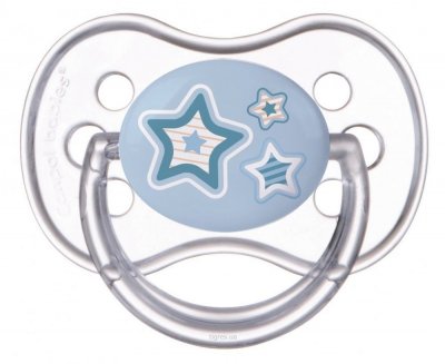 Купить canpol (канпол) пустышка круглая силиконовая 6-18 месяцев newborn baby голубая 1 шт в Арзамасе