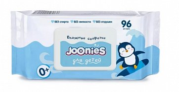 Joonies (Джунис) салфетки влажные детские, 96 шт с крышкой