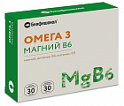 Купить биафишенол омега3 магний в6, капсулы массой 0,35г 30шт+капсулы массой 0,6г 30шт бад в Арзамасе