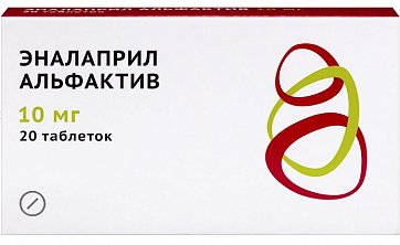Эналаприл Альфактив, таблетки 10мг 20шт Эналаприл Альфактив, таблетки 10мг 20шт