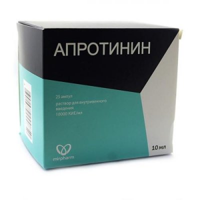 Купить апротинин, раствор для внутривенного введения 10000кие/мл, ампулы 10мл, 25 шт в Арзамасе