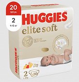 Купить huggies (хаггис) подгузники elitesoft 2, 4-6кг 20 шт в Арзамасе