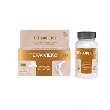 Терафлекс, капсулы 500мг+400мг, 200 шт Терафлекс, капсулы 500мг+400мг, 200 шт