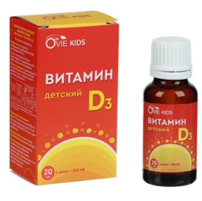 Купить ovie kids (ови кидс) витамин д3, раствор для приема внутрь, флакон 20мл бад в Арзамасе
