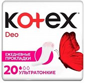 Купить kotex deo (котекс) прокладки ежедневные ультратонкие 20 шт в Арзамасе
