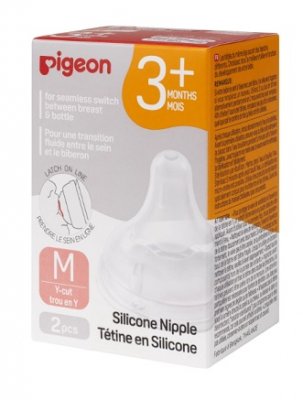 Купить pigeon softouch peristaltic plus (пиджен) соска силиконовая для бутылочки с 3 месяцев, размер m 3 шт в Арзамасе