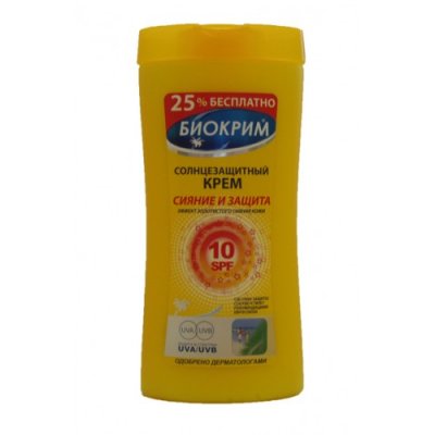 Купить биокрим крем солнцезащитный сияние и защита, 200мл spf10 в Арзамасе
