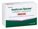Купить комбоглиз пролонг, таблетки с модифицированным высвобождением, покрытые пленочной оболочкой 1000 мг+5 мг, 28 шт в Арзамасе