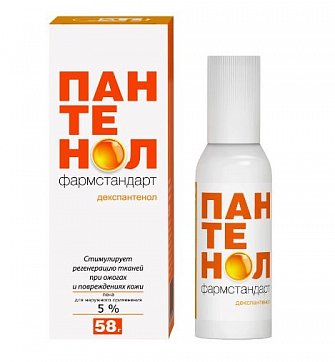 Пантенол Фармстандарт, пена для наружного применения 5%, баллон 58г Пантенол Фармстандарт, пена для наружного применения 5%, баллон 58г