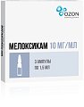 Купить мелоксикам, раствор для внутримышечного введения 10мг/мл, ампула 1,5мл 3шт в Арзамасе