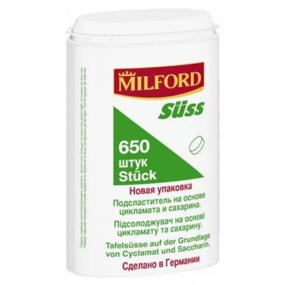 Купить milford (милфорд) заменитель сахара зюсс, таблетки, 650 шт в Арзамасе