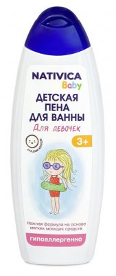Купить nativica baby (нативика) детская пена для ванны для девочек 3+, 430мл в Арзамасе