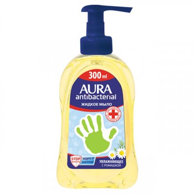 Купить aura (аура) мыло жидкое антибактериальное с ромашкой, 300мл в Арзамасе