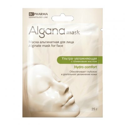 Купить альгана маск (alganamask) маска для лица альгинатная ультра-увлажняющая с оливковым маслом, 1 шт в Арзамасе