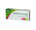 Купить аторвастатин-тева, таблетки, покрытые пленочной оболочкой 20мг, 30 шт в Арзамасе